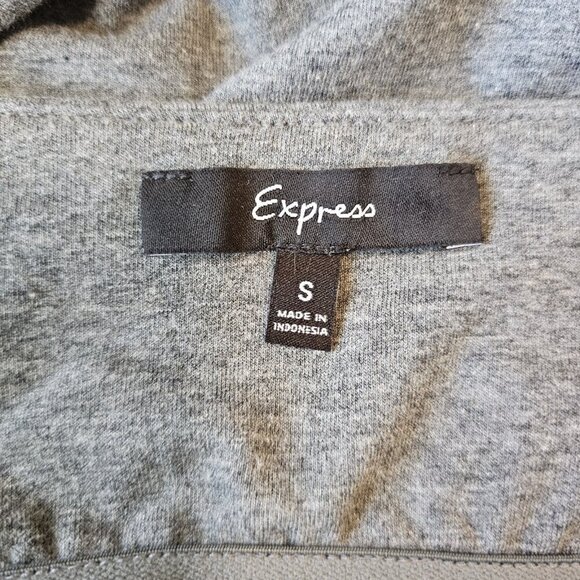 Y2K 90's Express Beaded Gray Built in Bra Cami Spaghetti Strap Fitted Tank S - Picture 7 of 12